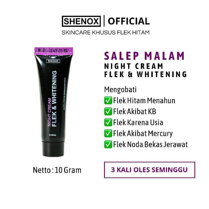 

Shenox Skincare Salep Flek Night Whitening BPOM - Salep Malam Flek Hitam Bekas Jerawat Melasma Dark Spot