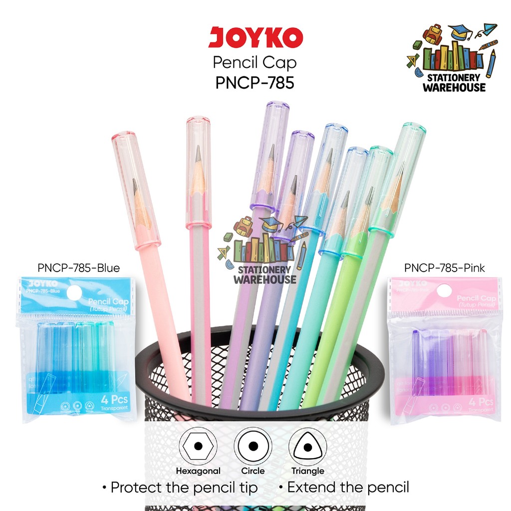 

Pencil Cap Tutup Pensil Joyko PNCP-785 Pink and Blue