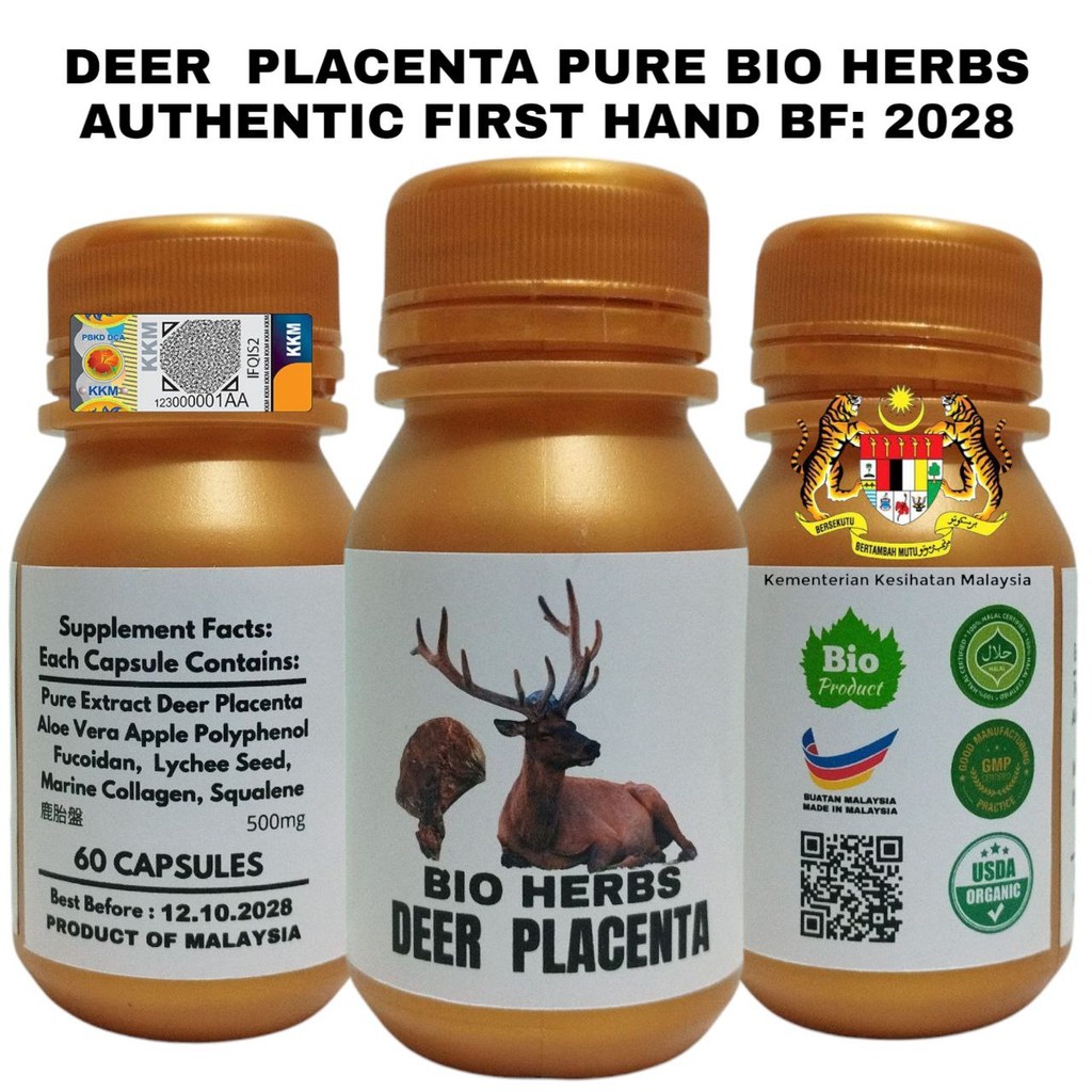PURE ORIGINAL DEER PLACENTA EXTRACT PLASENTA RUSA BIO HERBS AUTHENTIC LB