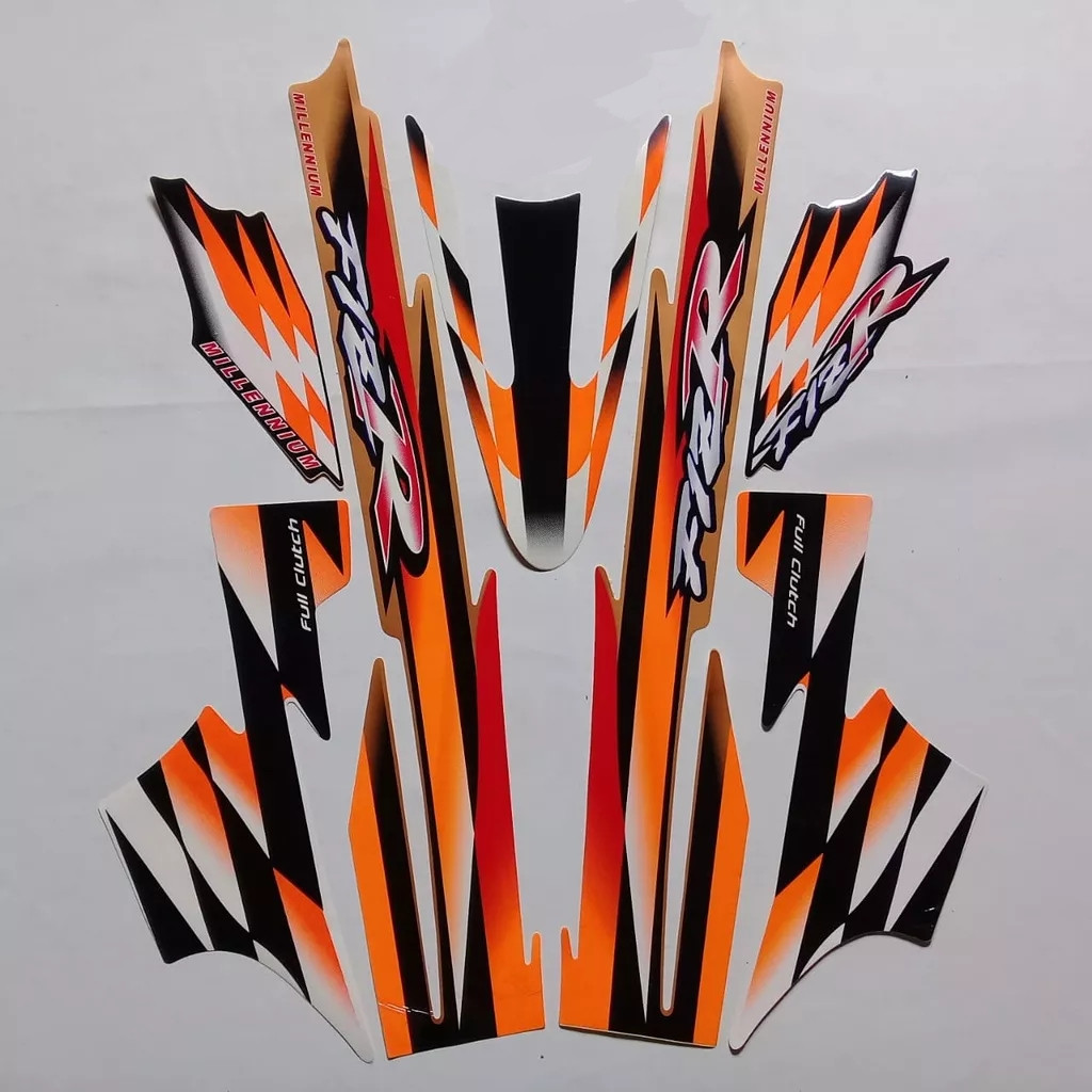 stiker striping yamaha f1zr millenium orange lis body standar mirip original