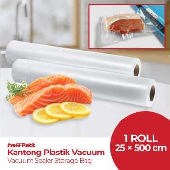 

ORI TaffPACK Kantong Plastik Vacuum Sealer Storage Bag BPA Free 1 Roll 15x500cm - HK-07
