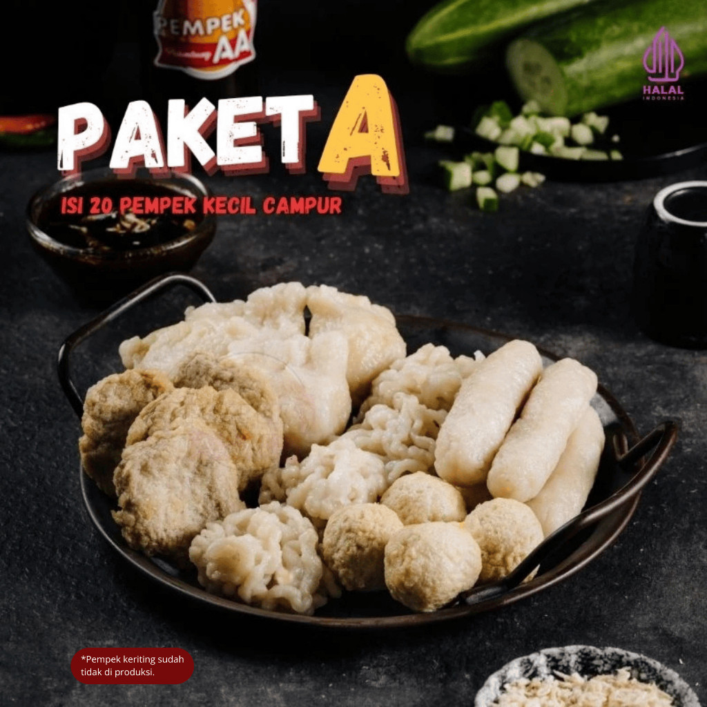 

Pempek AA - Paket A 20 Pcs Mix + Cuko Pempek 100ml Palembang Asli / Empek Empek Palembang