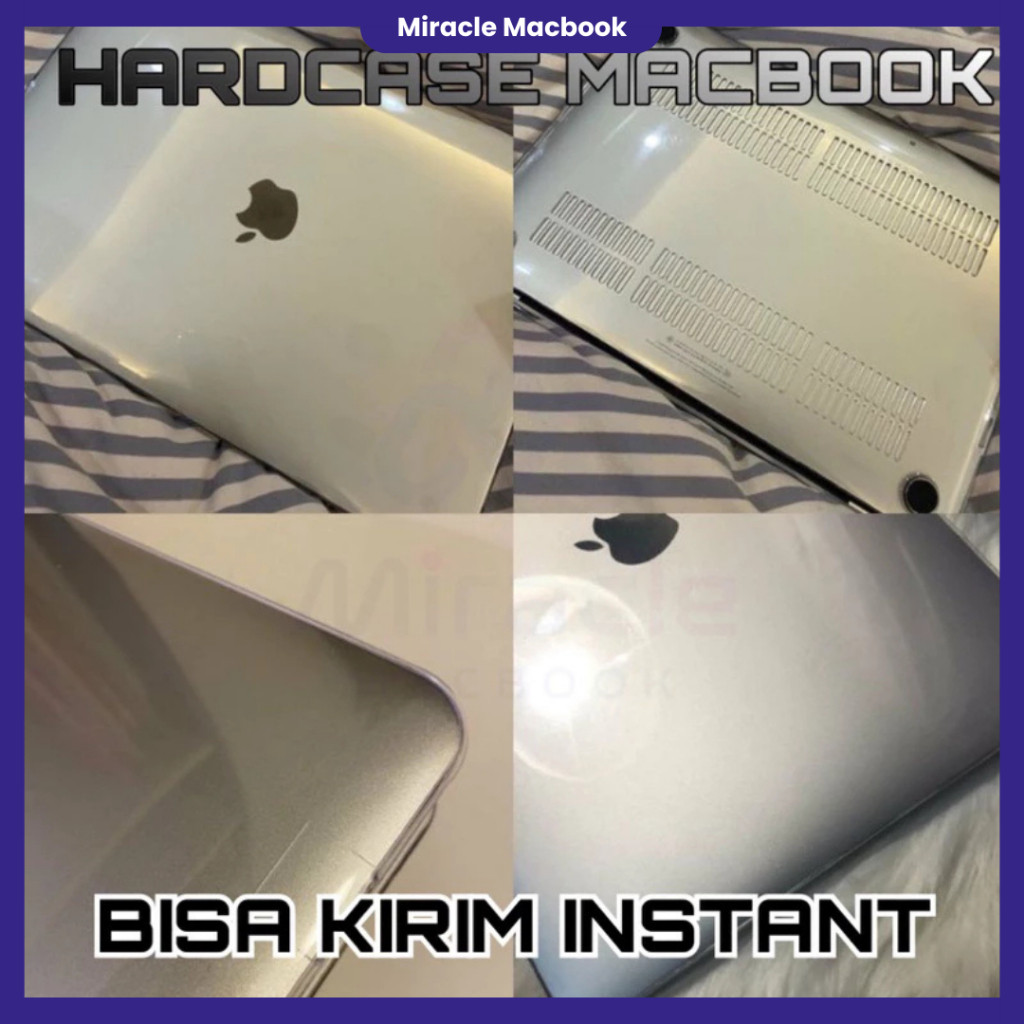 Case Macbook Crystal Clear / Bening / Transparan casing macbook new Air M1 New Air M2 M3 New Pro 13"