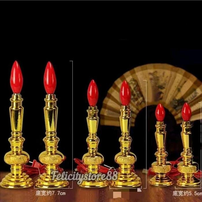Lampu Led Sembahyang Lilin Caocai type B Lampu sembahyang lilin Caocai Kuningan lampu Sembahyang Led