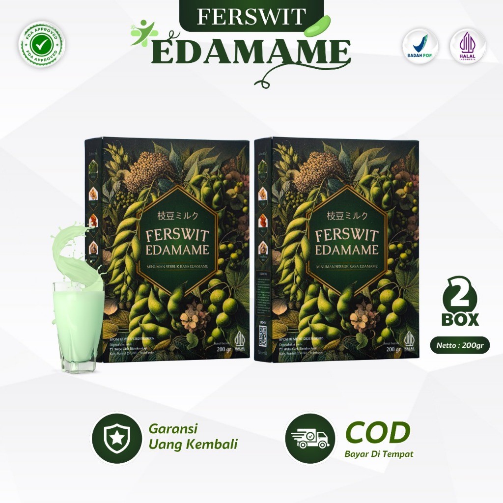 

Ferswit Susu Edamame Jepng Paket 2 Box Asli Original - Bantu Atasi Sakit Sendi, Asam Urat & Kolestrol