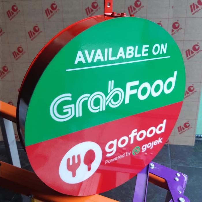 Neon Box murah akrilik 30cm gofood grabfood led