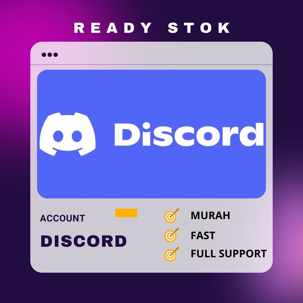 AKUN DISCORD OLD DAN FRESH TAHUN 2017/2018/2019/2020/2021/2022/2023/2024 COCOK UNTUK PEMAKAIAN PRIBA