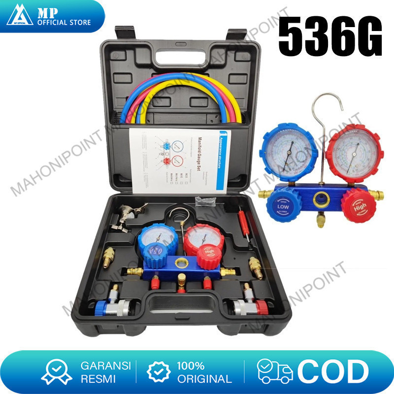 536G Brass Double Manifold Multi One Cool Pengisian Gas Dingin Ac Mobil Ac Kulkas Ac Rumah