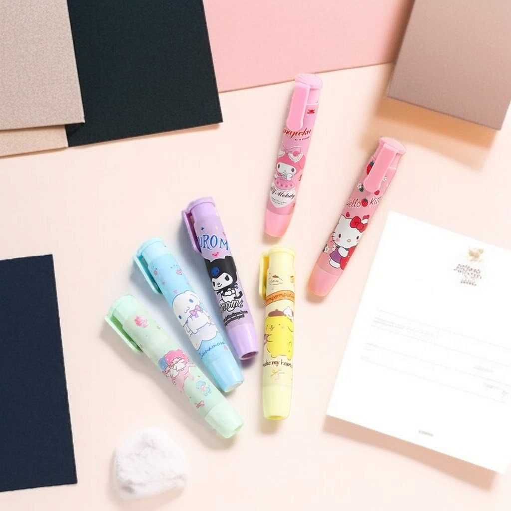 

⭐ PGS ⭐️ Penghapus Pensil Sanrio Mekanik Tipe Tekan Lucu