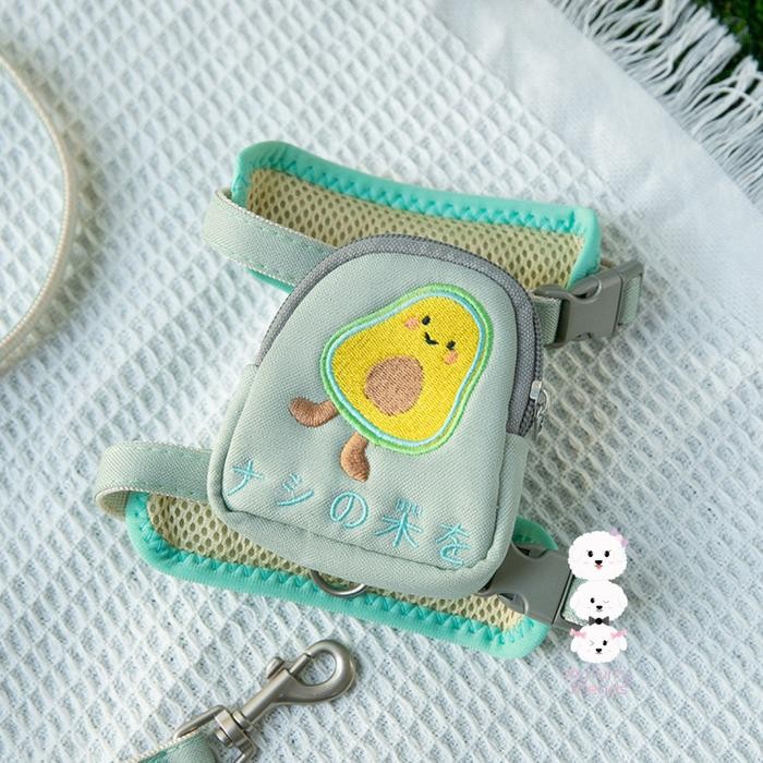 Tali tuntun lucu kucing anjing kecil backpack harness cats and dogs