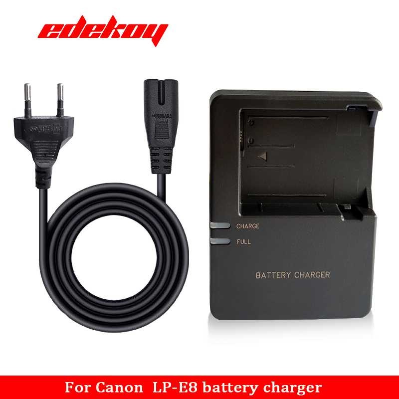 EDEKOY Charger Baterai Kamera LC-E8 for Canon EOS 550D 600D 650D 700D - LC-E8C