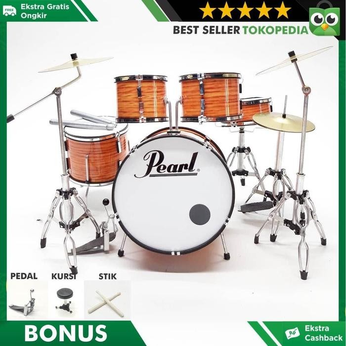 Miniatur drum pearl Miniatur drum Pajangan drum pearl murah drum set