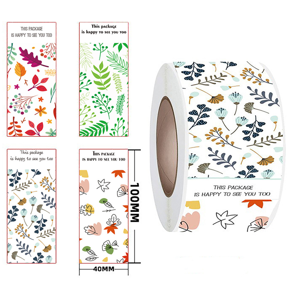 

120pcs Floral Thank You Sticker“This Package Is Happy to See You Too ”Stickers for Small Business Stationery Seal Labels