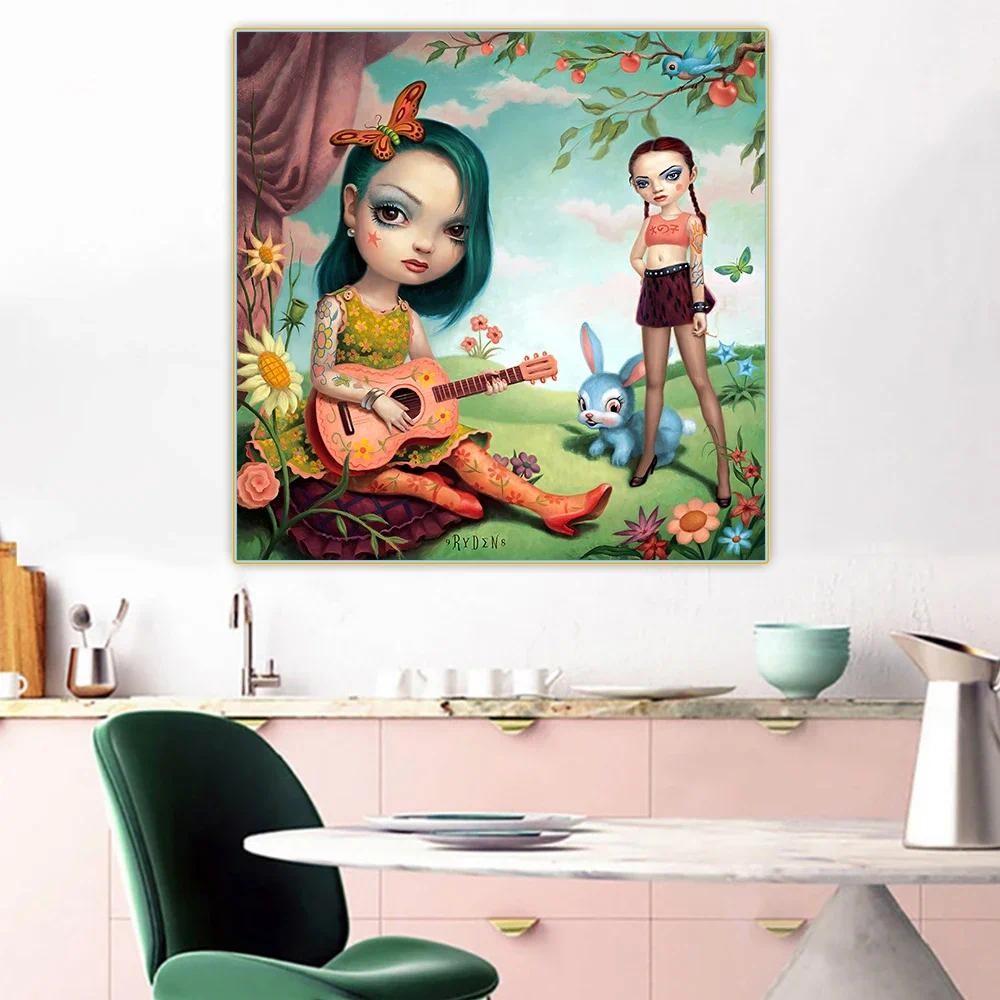 

Mark Ryden " Just The Girls " Canvas Art Oil painting Artwork Poster Print Picture Modern Wall Decor Home Living room Decoration