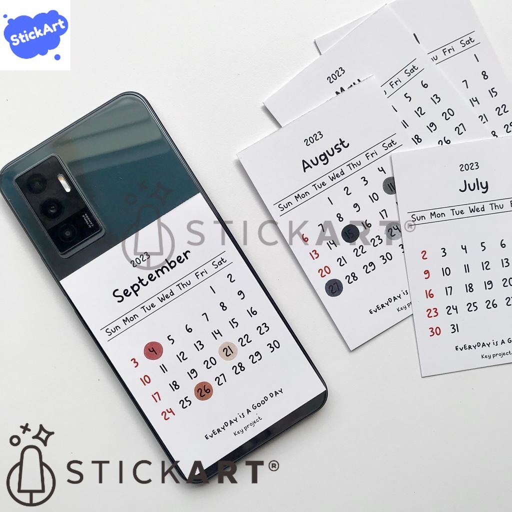 

[STICKART[ Mini Calendar/ Kalender Mini Polaroid/ Kalender Jurnal 2025 BAHAN DAN KWALITAS PREMIUM