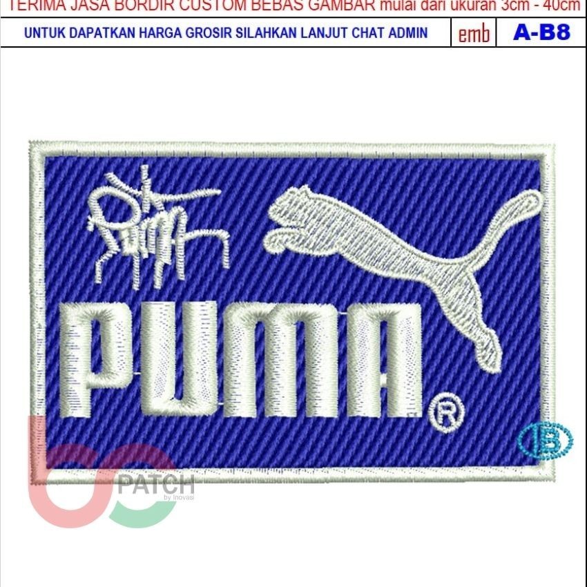 BC91 PATCH BORDIR LOGO PUMA-AB8 BLUE NAVY ICON/NAME