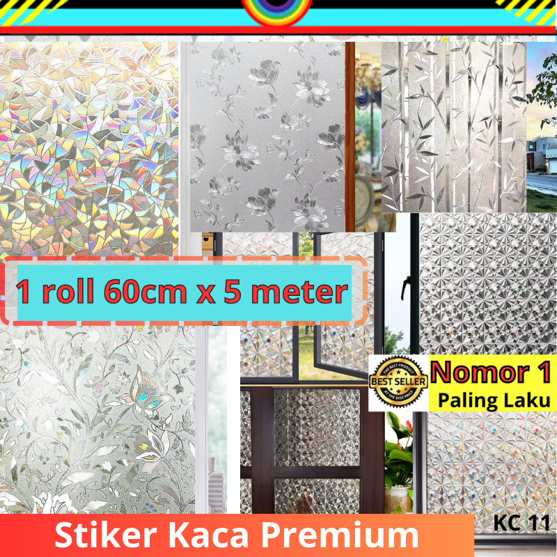 STIKER STICKER KACA  PREMIUM 60cm x 5 Meter SUNBLAST SUNBLAS SANBLAST SANBLAS WALLPAPER KACA DEKORAS