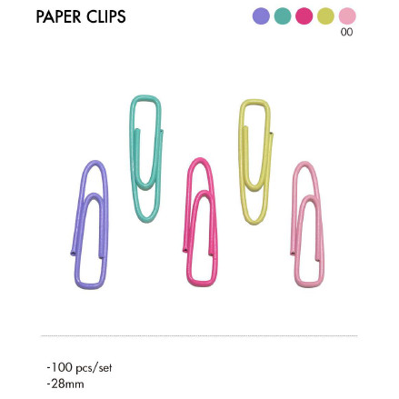 

BANTEX PAPER CLIP COLOUR TYPE BD2102 ISI 100 PCS