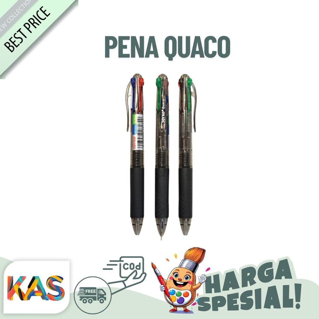 

Joyko Pulpen Ballpoint Quaco Bp 213 Pena 4 Warna – Satuan / Grosir