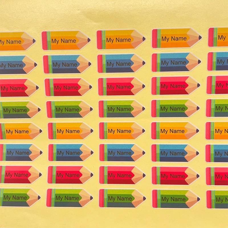 

Custom Name Stickers Waterproof Personalized Name Label Children School Stationery Cup Book Pen Notebook Mark Logo Tag