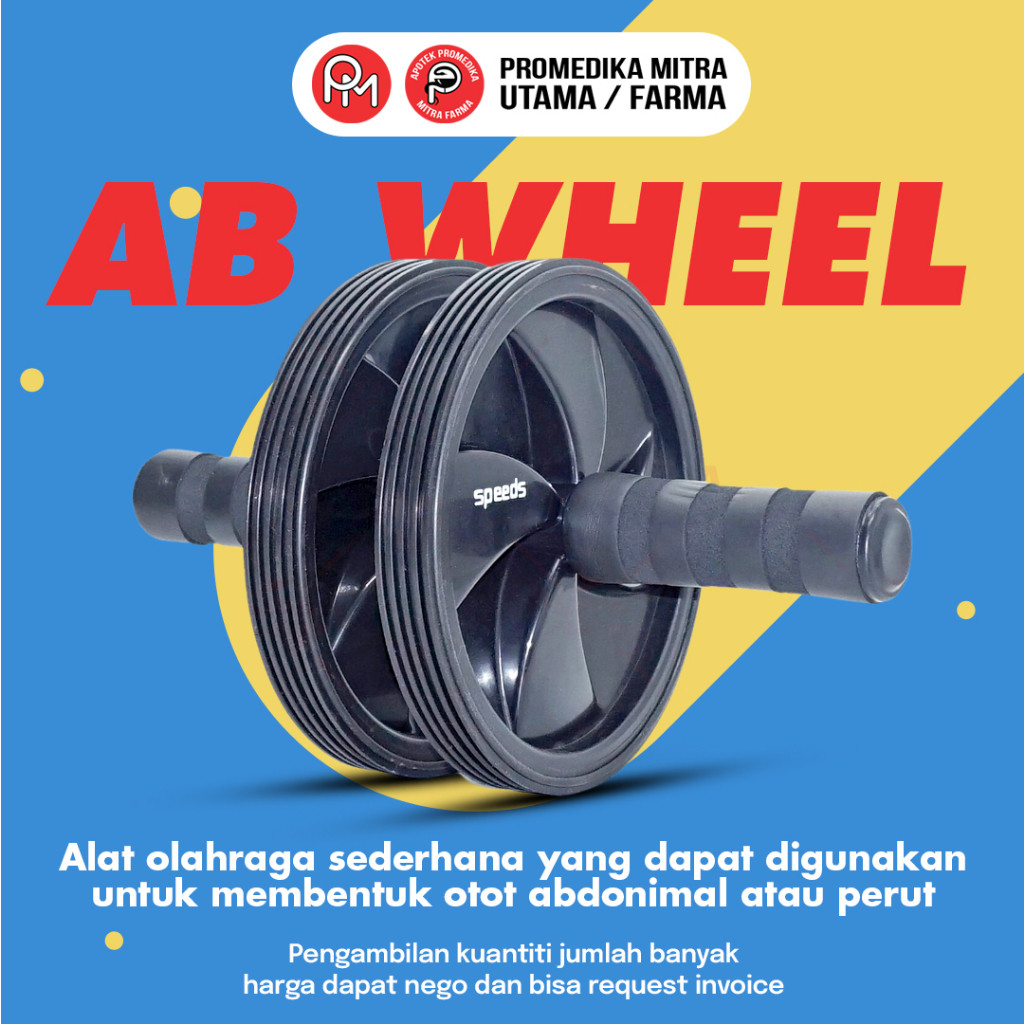 SPEEDS Ab Roller Ab Wheel Pembentuk Otot Perut
