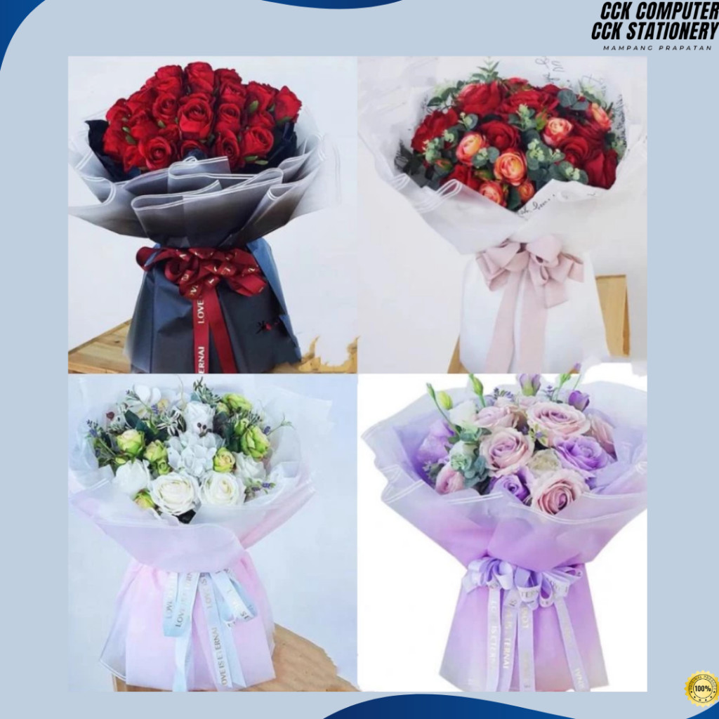 

Kertas buket bunga gradien wrapping flower florist 20 lembar