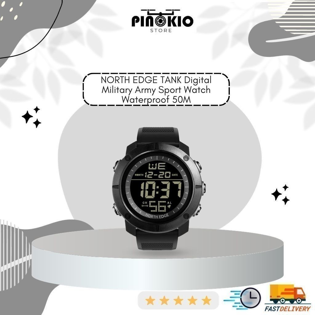 924 NORTH EDGE TANK Digital Military Army Sport Watch Waterproof 50M