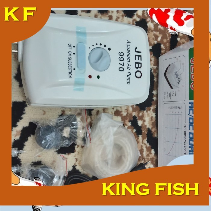 aquarium air pump pomp udara ac dc JEBO 9970