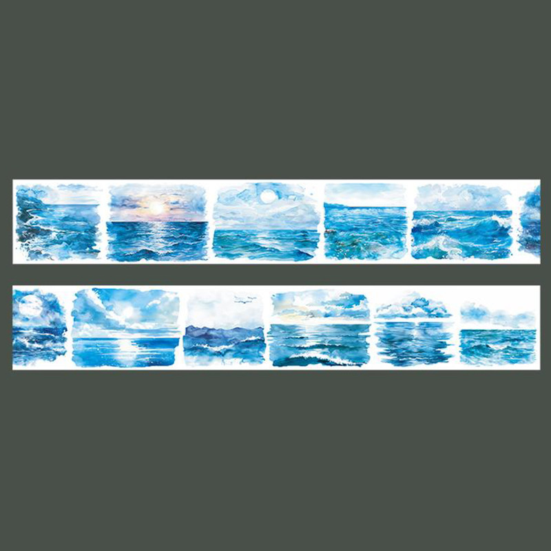 

Mr. Paper 6Style 12Pcs/bag Large Size Scenic Washi Tape DIY Album Scrapbook Phone Case Cup Calendar Decoration