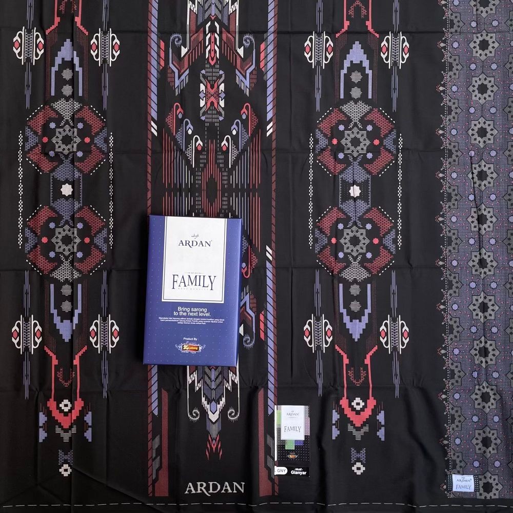 ARDAN FAMILY| Sarung Tenun Pria Ardan Gold Dewasa Printing Premium Katun Rayon