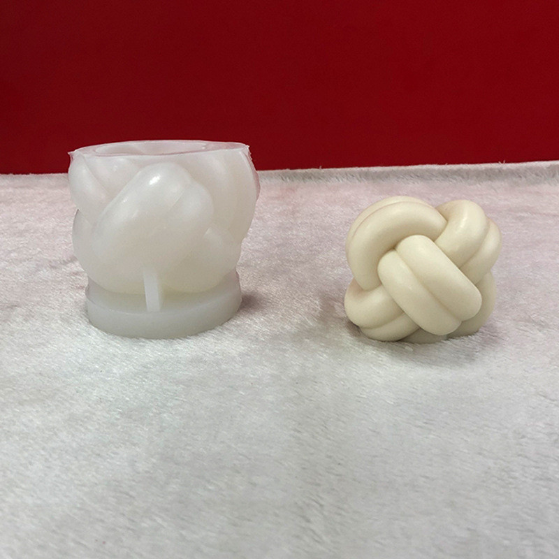 

Knitted Wool Ball Scented Candle Silicone Mold DIY Knitted Wool Ball Candle Plaster Mold