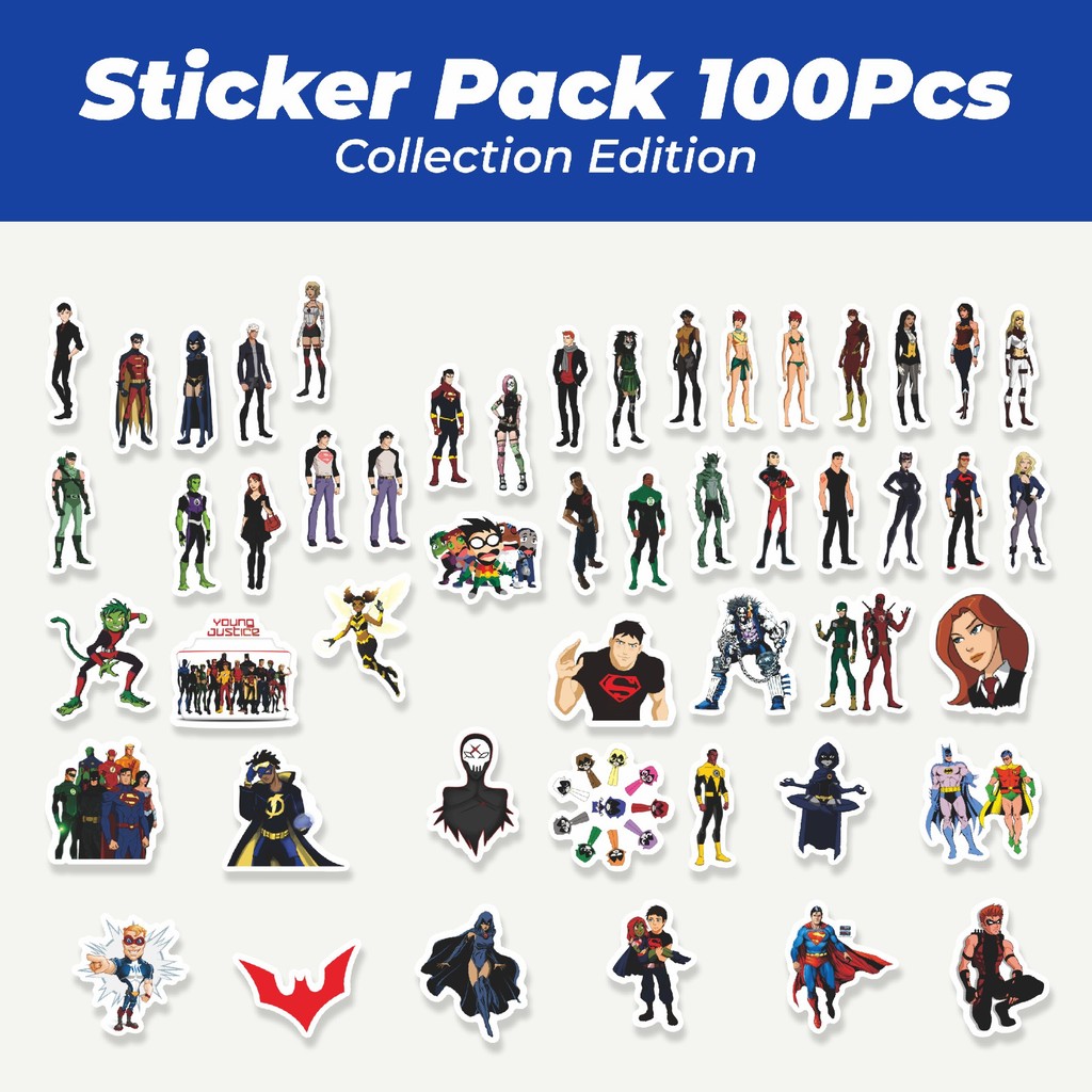 

Hot Sticker Kartun Young Justice Sticker Lucu Anti Air Stikers Berperekat Waterproof Sticker Decal Buat Motor Helm Buku Journal Koper Casing HP Laptop Botol Minum