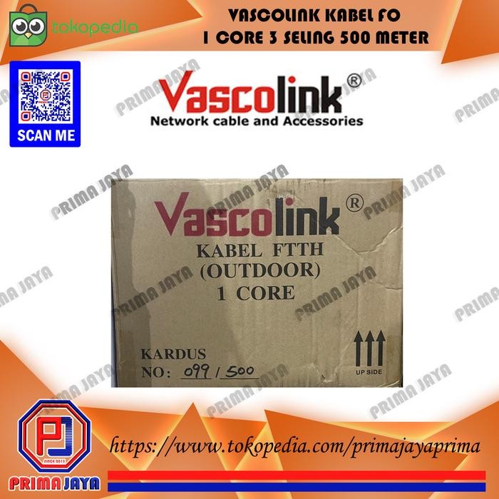 VASCOLINK Kabel FO 1 Core 3 Selling drop core 500 Meter Fiber Optik