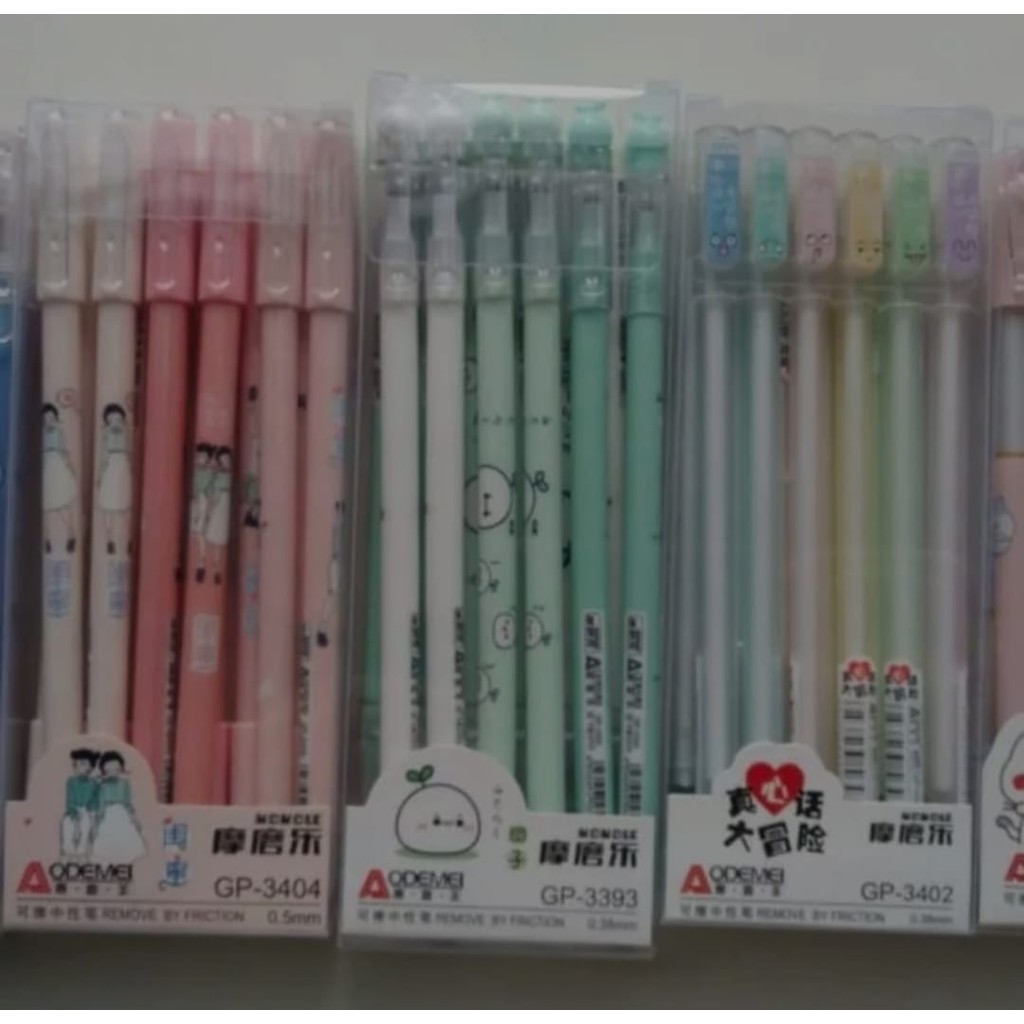 

Pulpen ADOMEI Bisa Dihapus Erasable Pen Lucu Pen Karakter isi 12 pcs