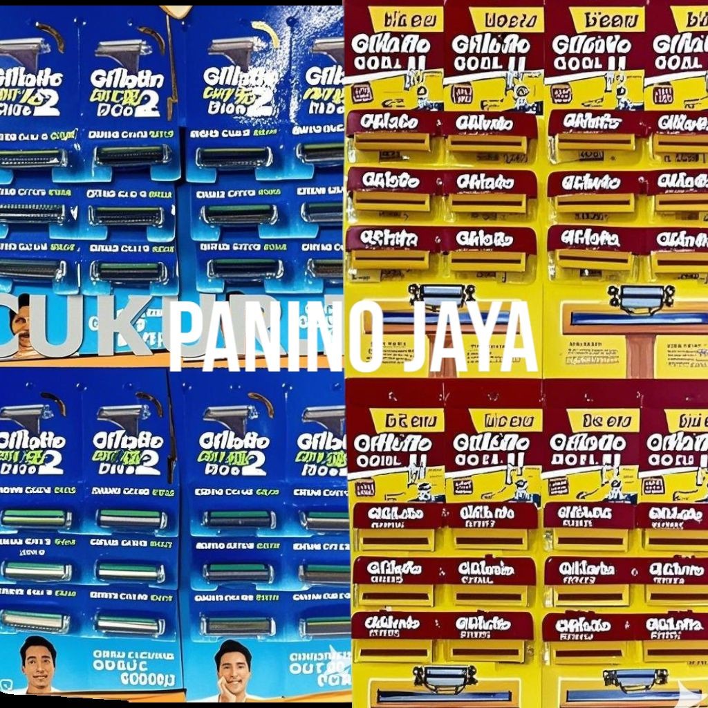 Hemat ! Paket 24 pcs cukur Ketiak kumis jenggot bulu Wanita 2 mata pisau Goal Blue kuning silet goal