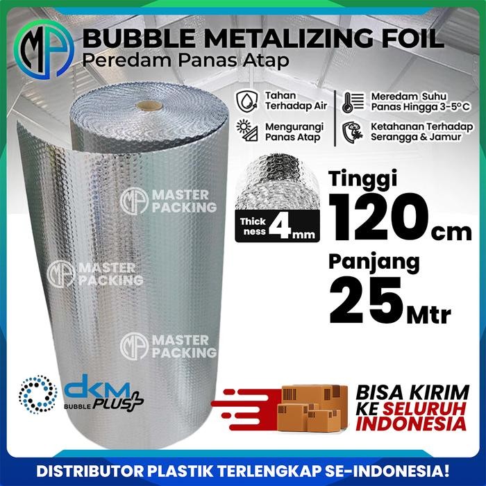 Bubble Alumunium Foil 120cm x 25m Insulation Foil Peredam Panas Atap