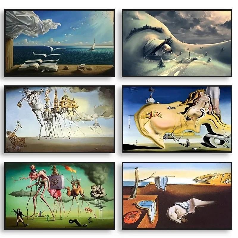 

Famous Surrealism By Salvador Dali Canvas Paintings Abstract Posters and Prints Wall Art Pictures for Living Room Decoration