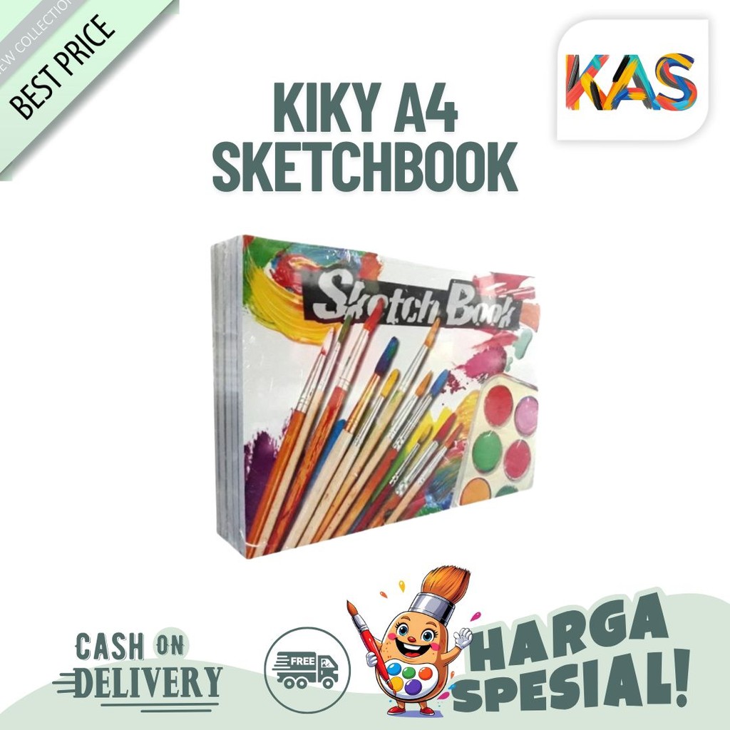 

Kiky A4 Sketchbook ukuran A4 isi 50 lembar Buku Sketsa