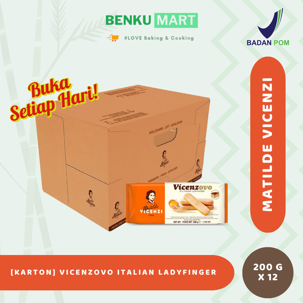 

[KARTON] Vicenzovo Lady Finger 200 Gr | Lady Finger Matilde Vicenzi