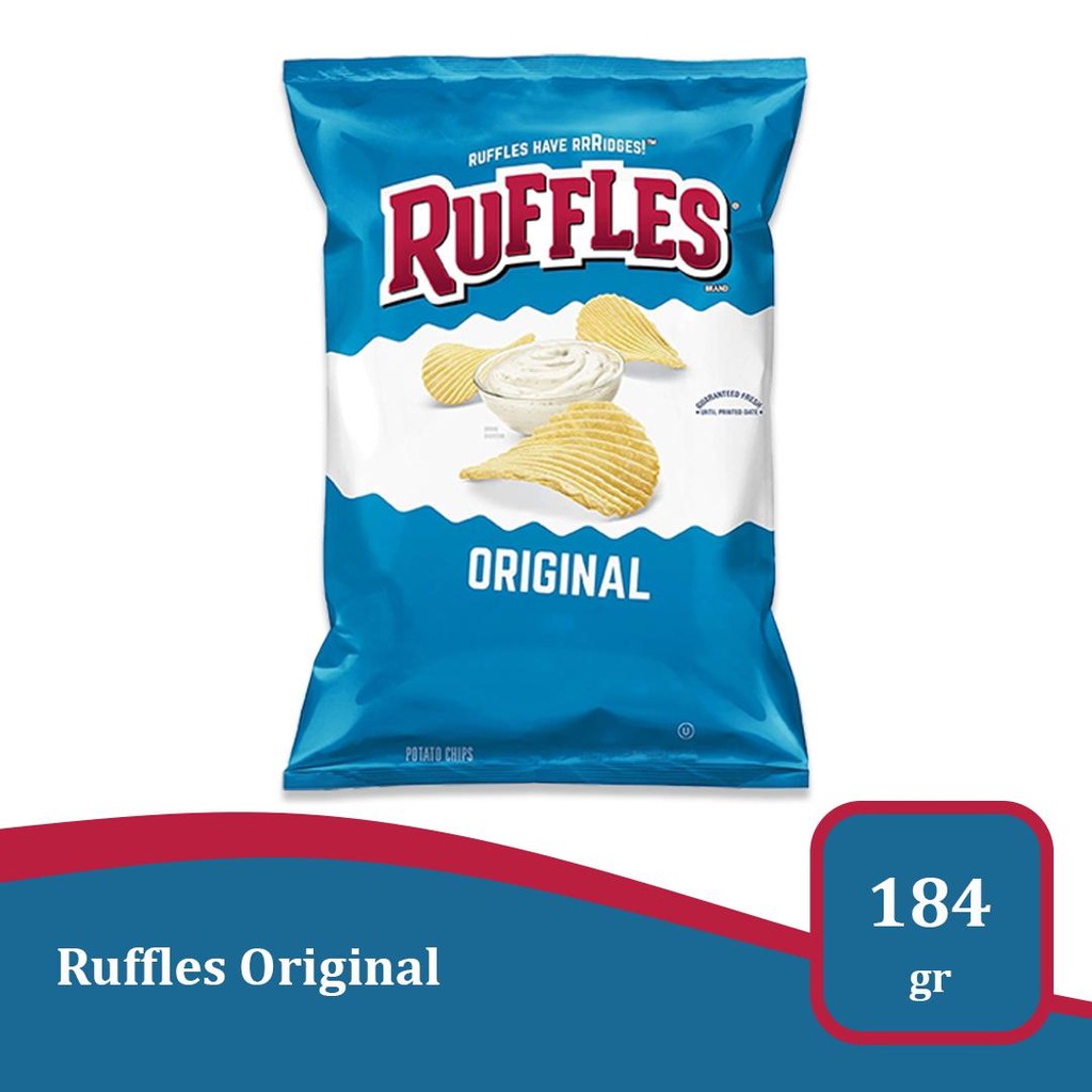 

Ruffles Original 184gr - Keripik Kentang Renyah & Gurih Import USA