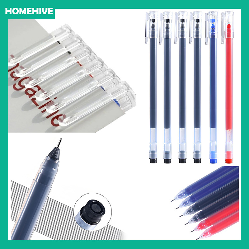 

Hitam / Bulpoin 0.5mm / Gel Pen / Pulpen Pen 0.5mm Warna Warni Ujung Lancip / Tip Jarum Neutral Pen / Bolpoin Pena