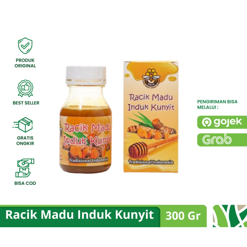 

RACIK MADU INDUK KUNYIT - Madu Lambung Maag Kronis dan Gerd 300grby bonis