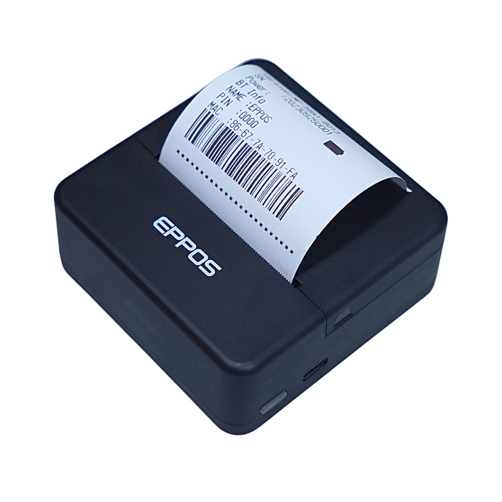 

Pocket Mini Printer Bluetooth EPPOS EP5859 Hitam pakai batre cocok untuk alat kasir, pulsa, conter, cafer dijamin original
