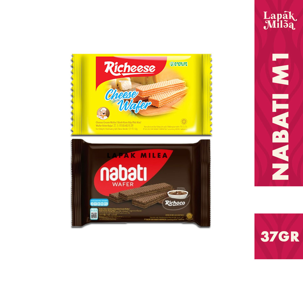 

Nabati M1 Wafer Coklat Keju 37gr