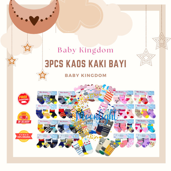 Kaos Kaki Bayi isi 3 Psg Baby Kingdom SNI