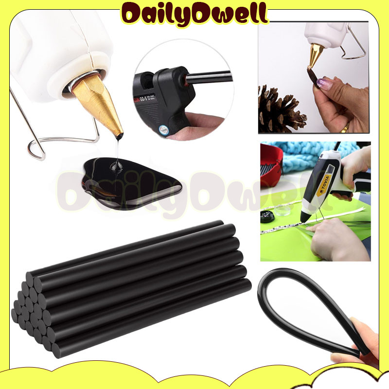 lem bakar hitam stik isi 10 pcs/ refill lem tembak kecil hitam/ lem jerman hitam bakar ajaib besar l