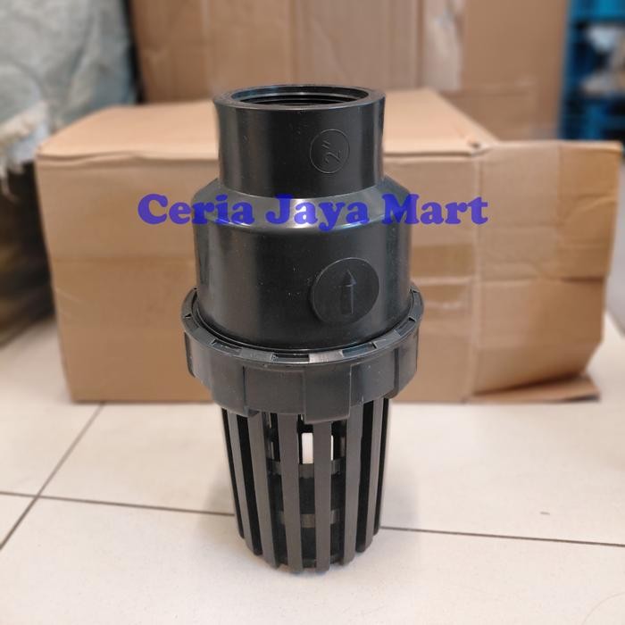 Foot valve pvc drat 1,5" inch / Foot klep PVC 1.1/2" Inchi Thread / Foot Klep Ball 1.1/2 PVC