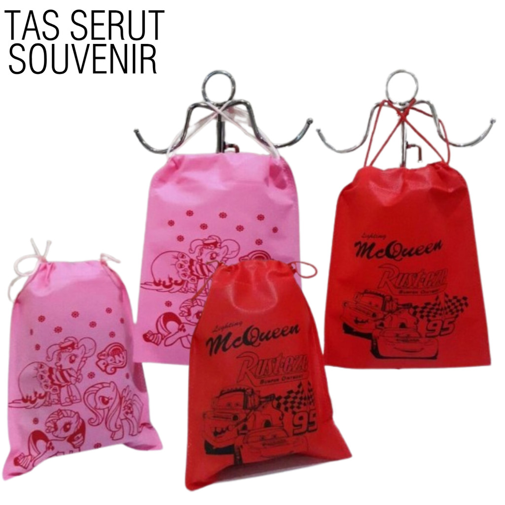 

Tas Serut Spunbond Souvenir Anak Lego My Little Pony Cars Goodie Bag