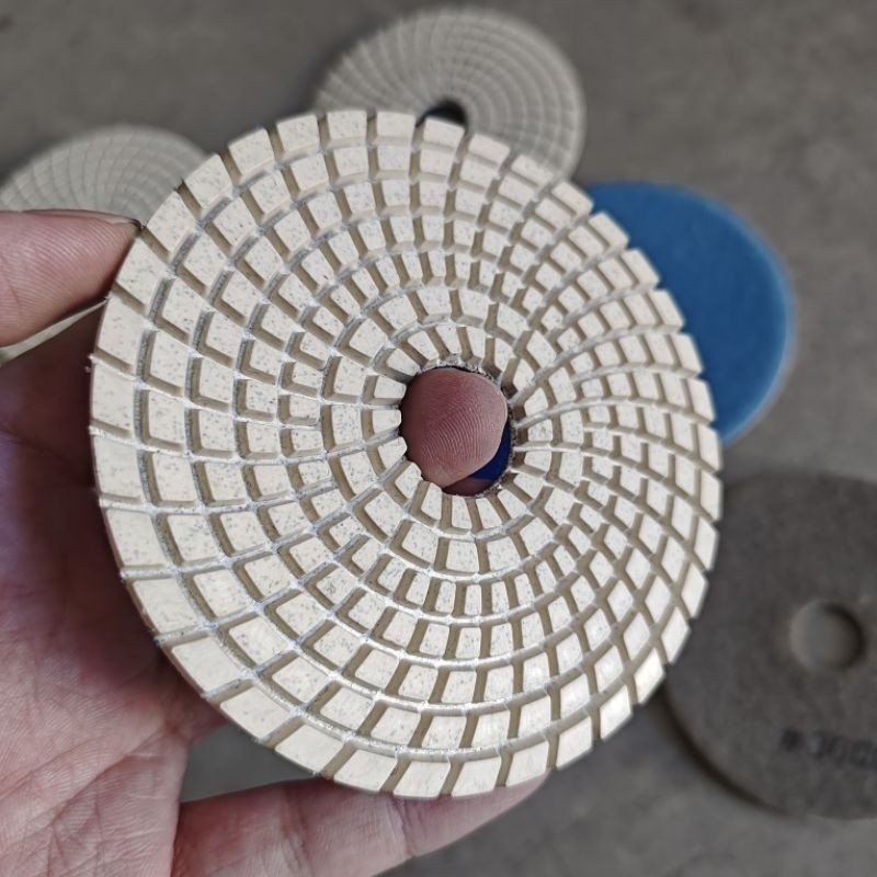 YUKIDO 4 Inch Poles Marmer Granitn Diamond Polishing Pad Velcro / Mata Poles Gerinda Marmer