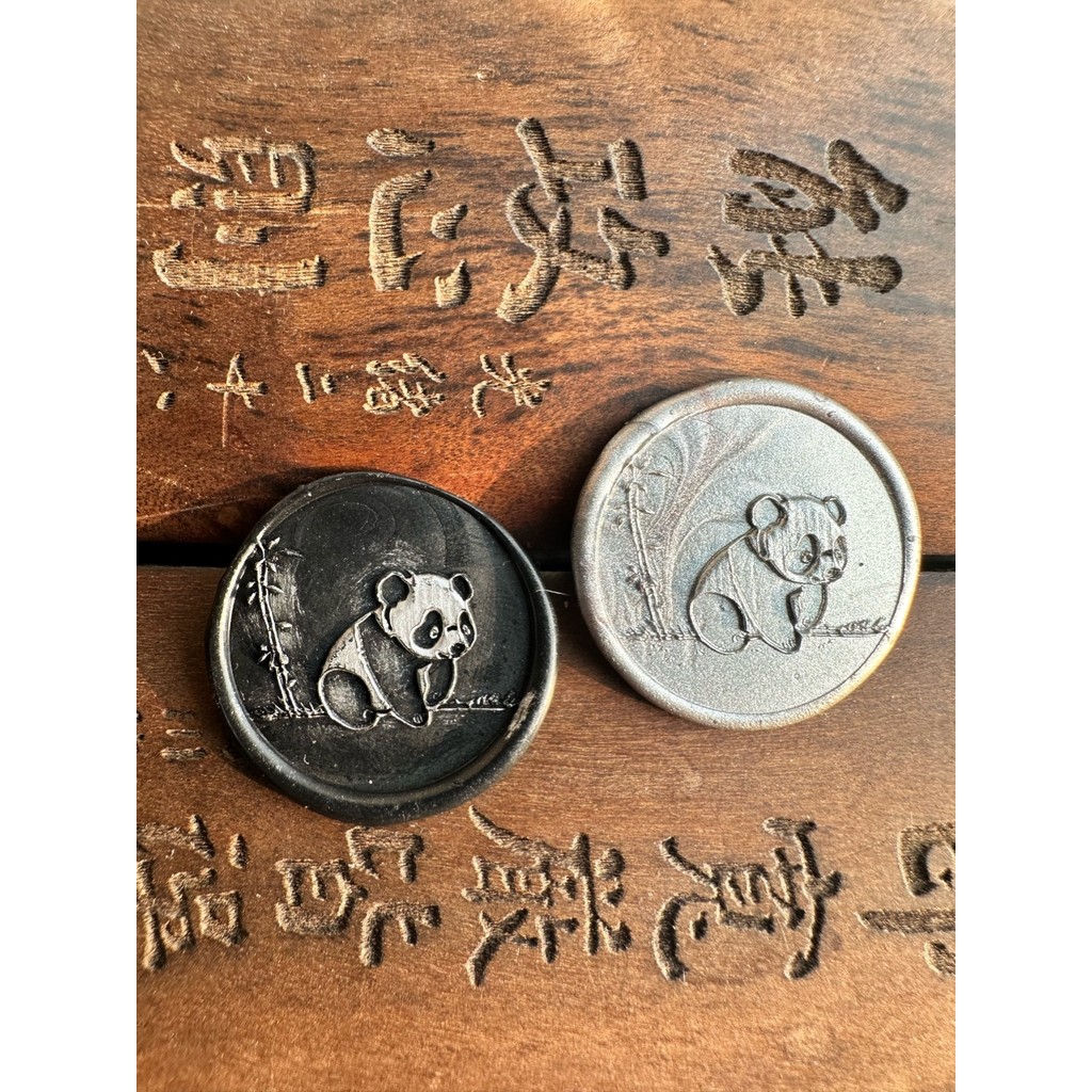 

Cute Panda Wax Seal Stamp Fire Seal Stamp Copper Head 3D Relief Brass Head Carved Laser Embossingenvelope Seal Stamp Diy Toy